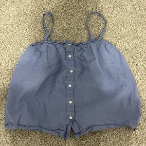 J. Crew Blue Striped Tank Top